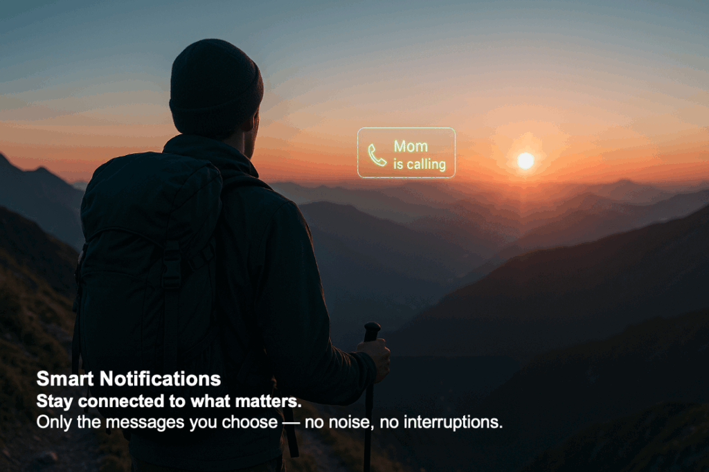 expavis ar glasses smart notifications hiking