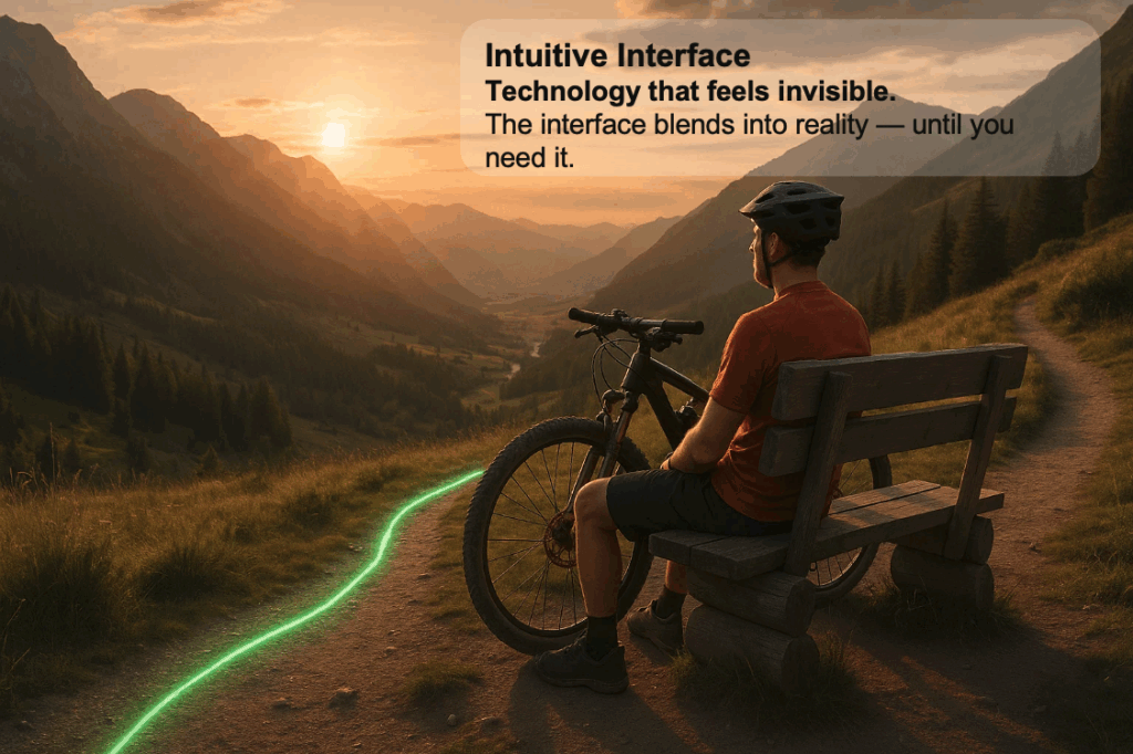 expavis intuitive ar smart interface cyclist resting
